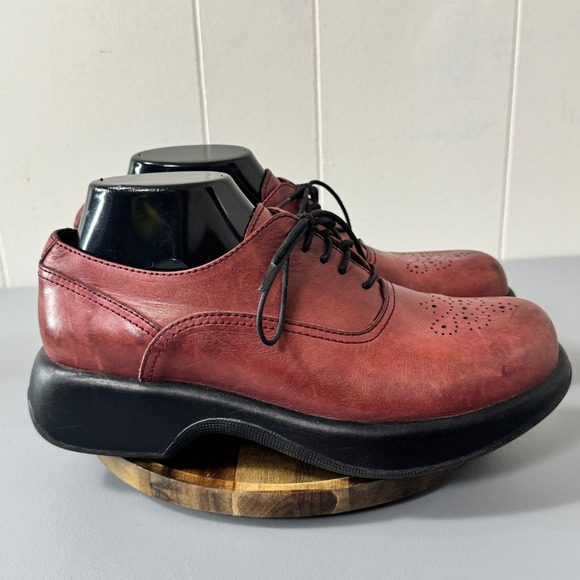 Dansko Shoes Womens US 10.5-11 EU 41 Red Leather Lace Up Comfort Oxford - Picture 1 of 12